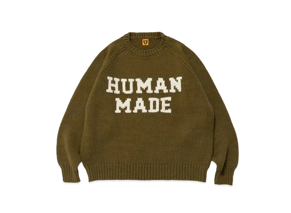 HUMAN MADE RABBIT RAGLAN KNIT SWEATER "Green"