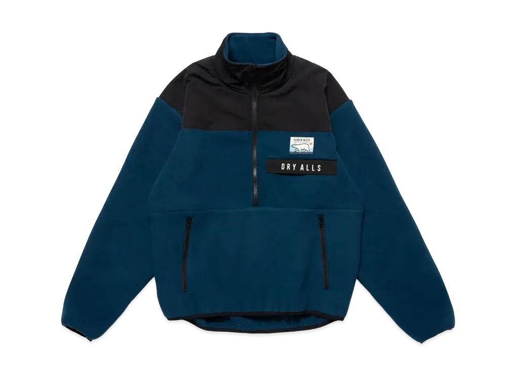 HUMAN MADE FLEECE HALF-ZIP PULLOVER "Navy"