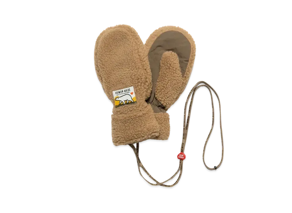 HUMAN MADE BOA FLEECE MITTEN "Beige"
