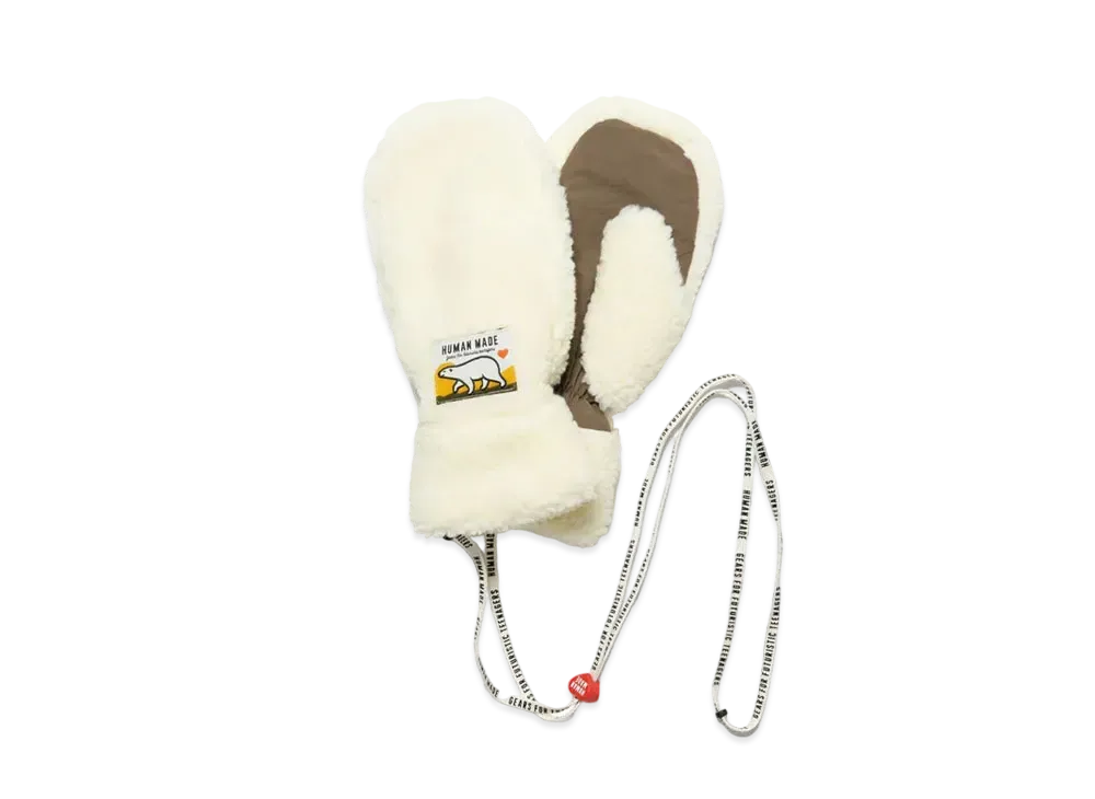 HUMAN MADE BOA FLEECE MITTEN "White"