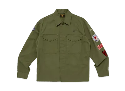 HUMAN MADE Patched Military Shirt "Olive Drab"