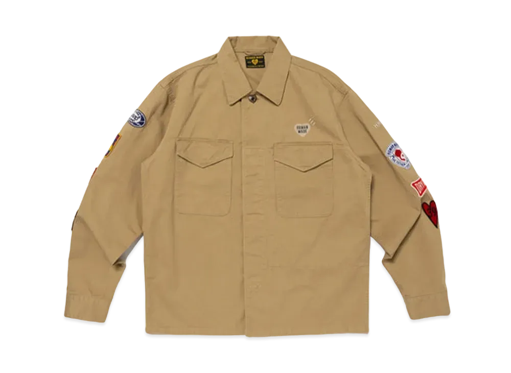 HUMAN MADE Patched Military Shirt "Beige"