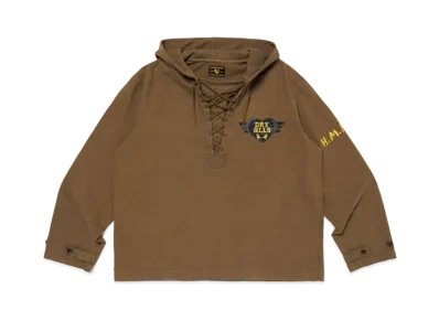 HUMAN MADE Lace-Up Hooded Pullover "Olive Drab"