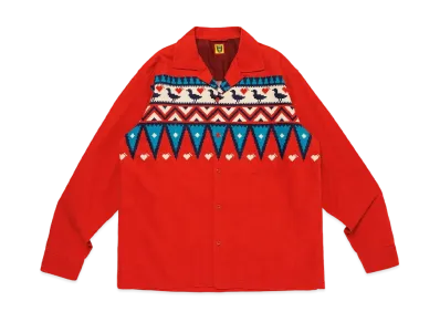 HUMAN MADE Print Corduroy Shirt "Red"