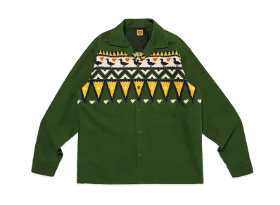 HUMAN MADE Print Corduroy Shirt "Green"