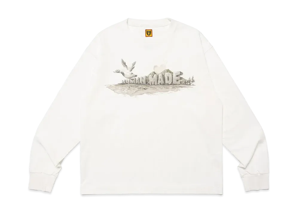 HUMAN MADE Graphic L/S T-Shirt "White"