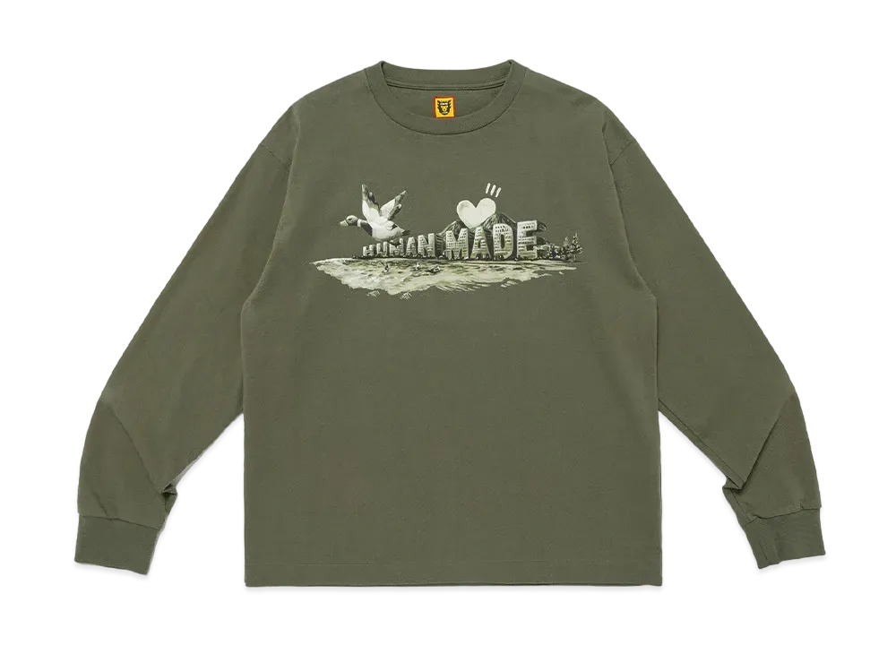 HUMAN MADE Graphic L/S T-Shirt "Olive Drab"