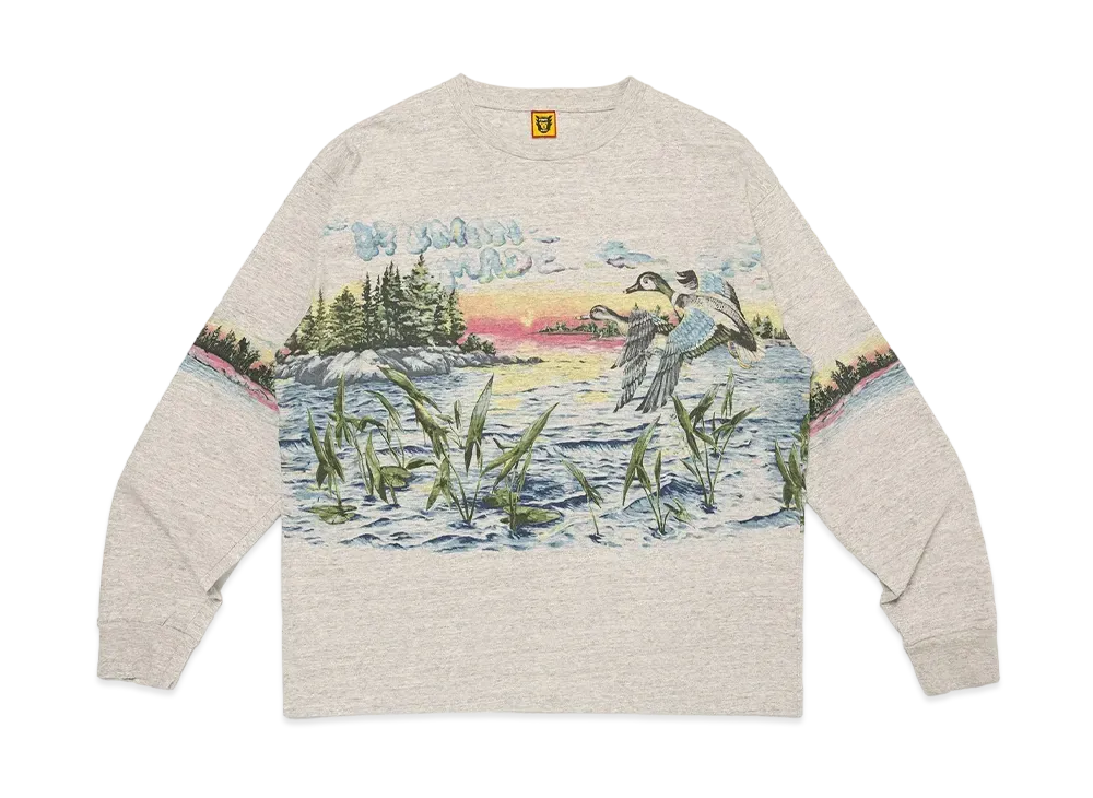 HUMAN MADE Graphic L/S T-Shirt "Gray"