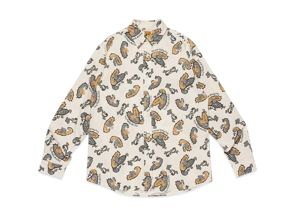 HUMAN MADE Paisley Bd Shirt "White"