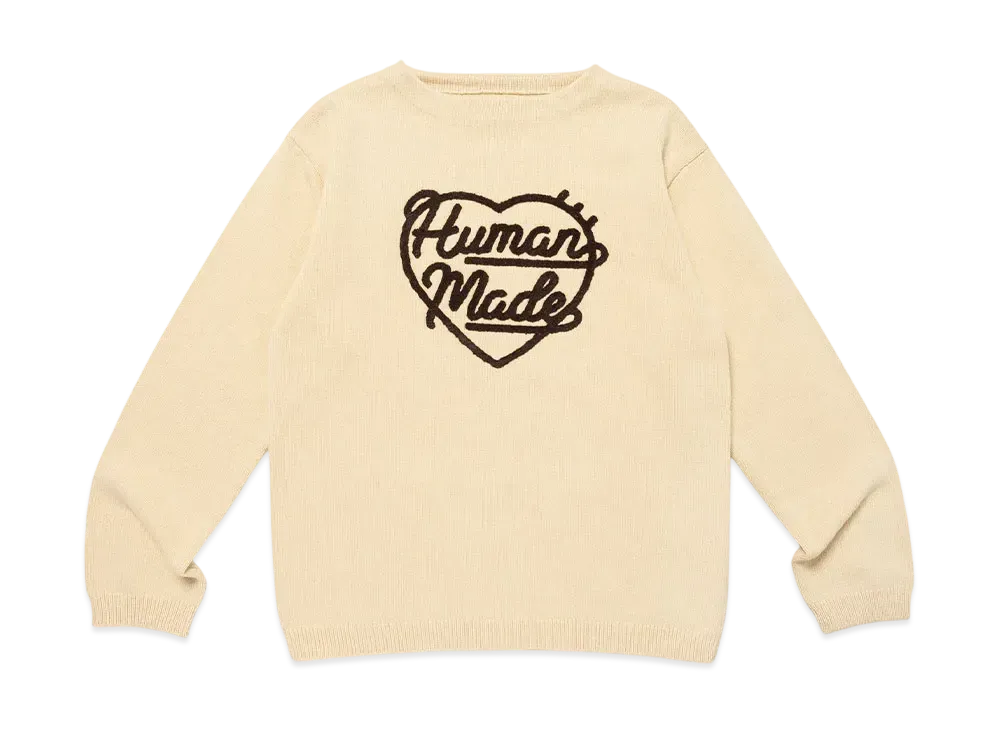 HUMAN MADE Heart Knit Sweater "Beige"
