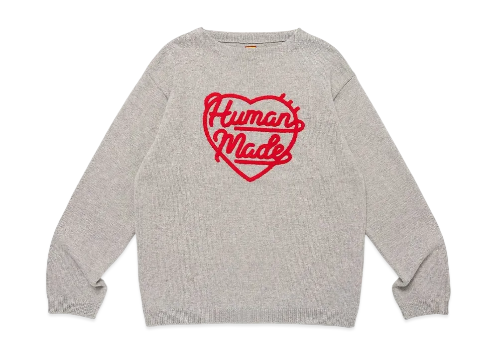 HUMAN MADE Heart Knit Sweater "Gray"