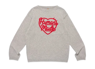 HUMAN MADE Heart Knit Sweater "Gray"