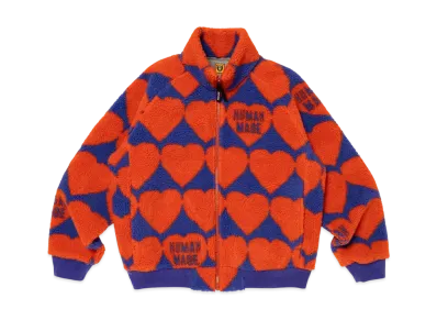 HUMAN MADE Heart Fleece Jacket "Orange"