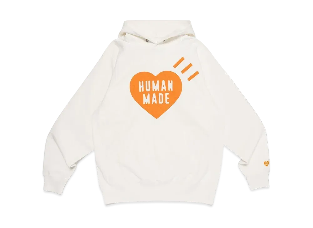 HUMAN MADE Heart Heavyweight Hoodie Shibuya Parco / Orange "White"