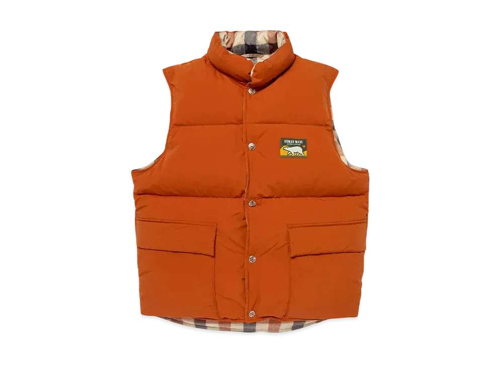ヒューマンメイド リバーシブルダウンベスト "オレンジ"