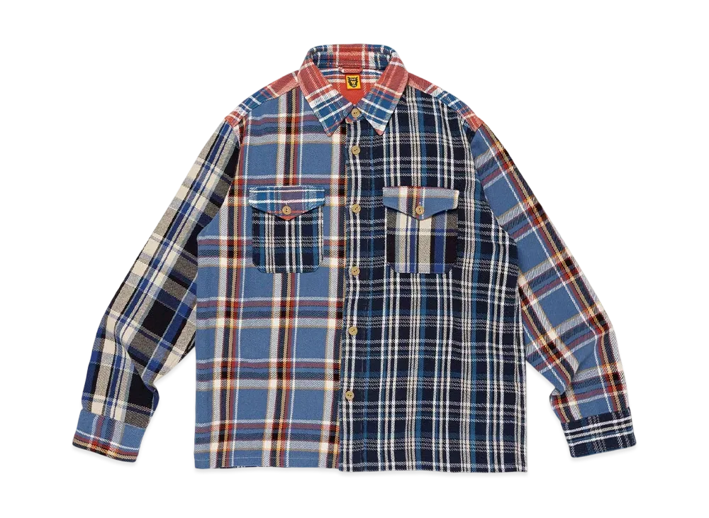 HUMAN MADE Crazy Check L/S Shirt "Blue"