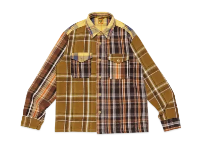 HUMAN MADE Crazy Check L/S Shirt "Yellow"