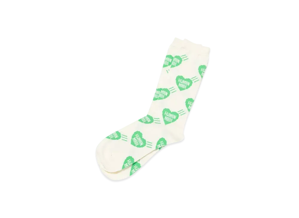 HUMAN MADE Heart Socks "Green"