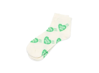 HUMAN MADE Heart Short Socks "Green"