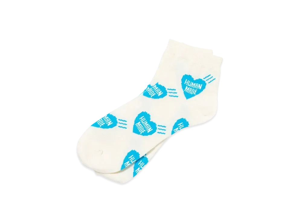 HUMAN MADE Heart Short Socks "Blue"