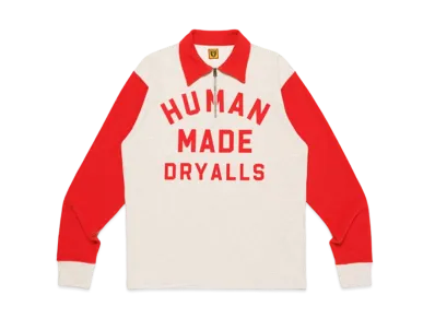 HUMAN MADE Zip-Up L/S T-Shirt "Red"