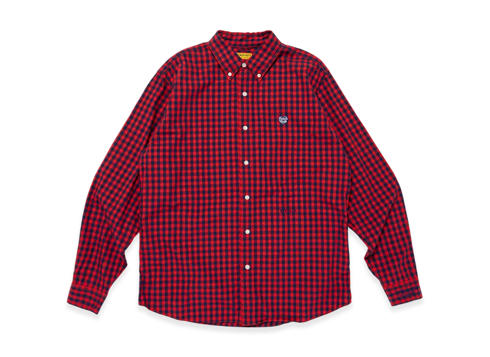 HUMAN MADE Gingham Check BB Shirt "Red"