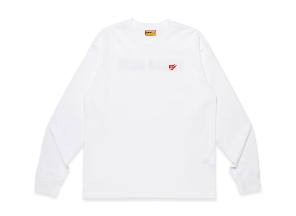 HUMAN MADE　グラフィックロングスリーブTシャツ　ホワイト×レッド HUMAN MADE グラフィックロングスリーブTシャツ ホワイト×レッド