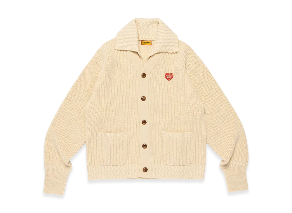 HUMAN MADE Knit Cardigan "White"