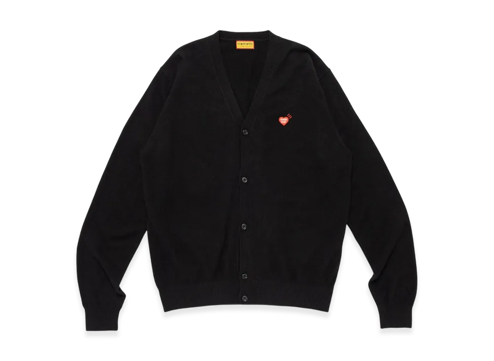 HUMAN MADE Heart Badge Knit Cardigan "Black"