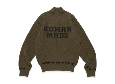 HUMAN MADE Mock Neck Knit Sweater "Olivedrab"