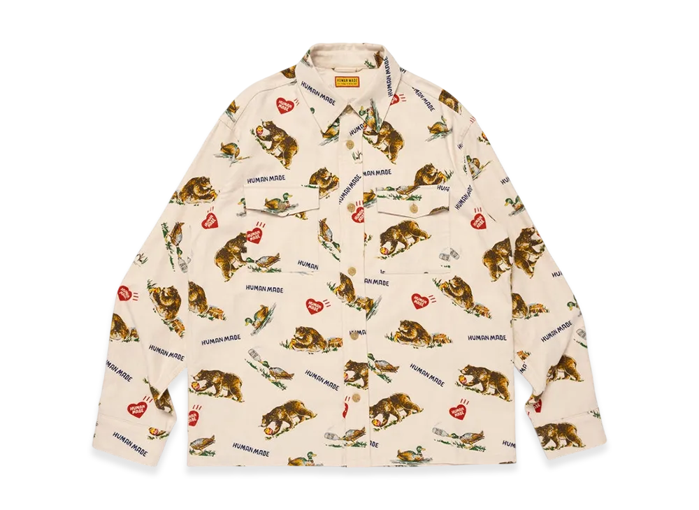 HUMAN MADE Flannel Shirt "White"