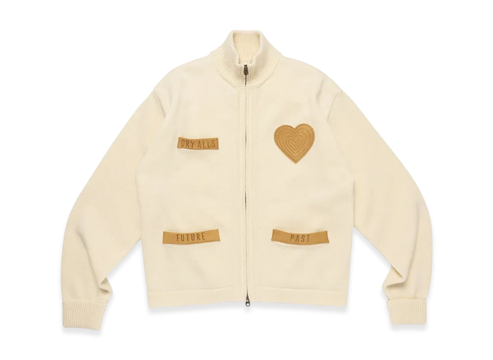 HUMAN MADE Zip-Up Knit Cardigan "White"