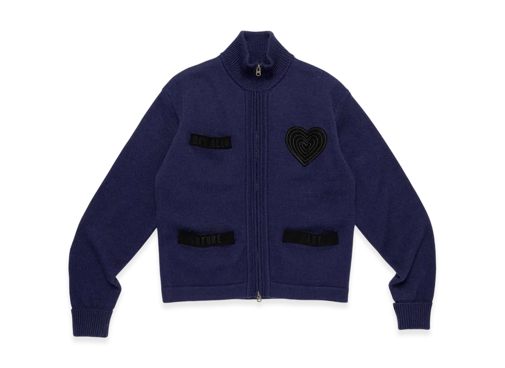 HUMAN MADE Zip-Up Knit Cardigan "Navy"