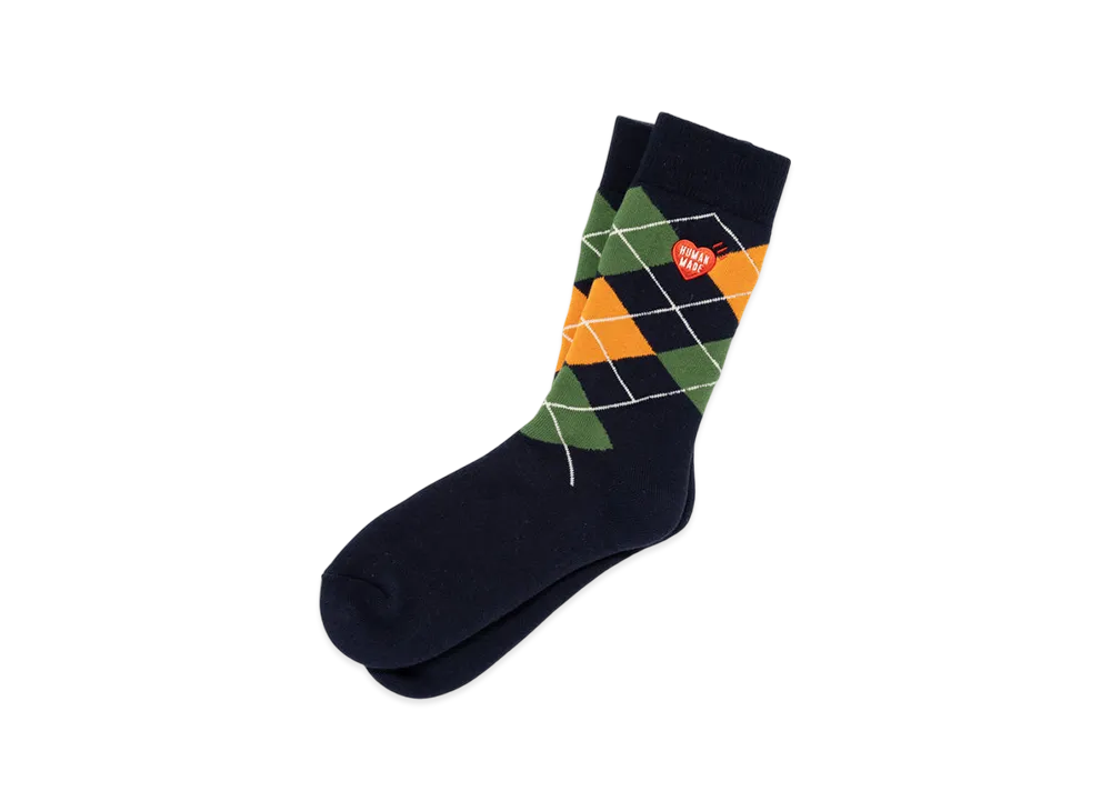 HUMAN MADE Argyle Socks "Navy"