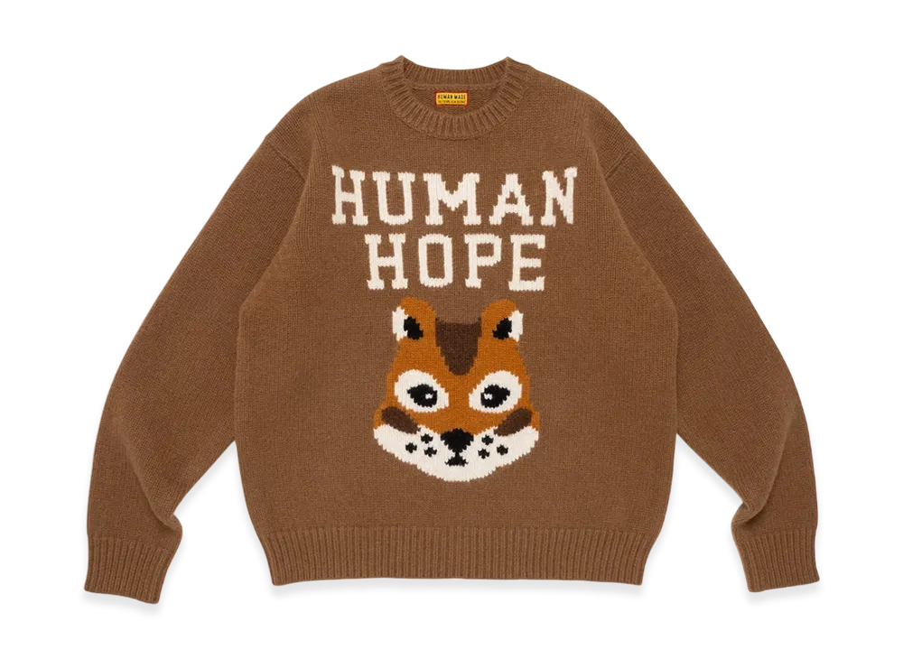 HUMAN MADE x j-hope of BTS HUMAN HOPE Low Gauge Knit "Brown"