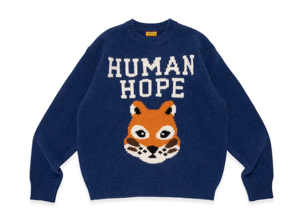 HUMAN MADE x j-hope of BTS HUMAN HOPE Low Gauge Knit "Navy"