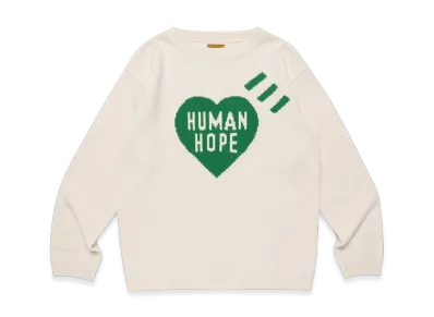 HUMAN MADE x j-hope of BTS HUMAN HOPE Heart Knit Sweater "White"