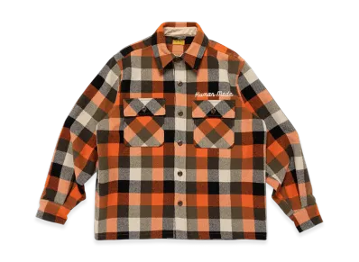 HUMAN MADE Wool Check Shirt Jacket "Orange"