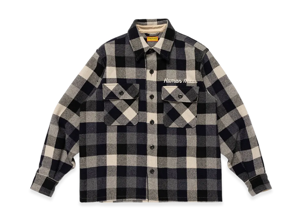HUMAN MADE Wool Check Shirt Jacket "Black"