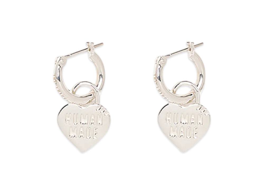 HUMAN MADE Heart Silver Earrings 