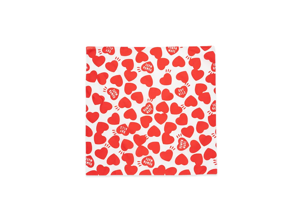 HUMAN MADE Heart Big Bandana "Red"