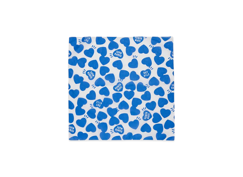 HUMAN MADE Heart Big Bandana "Blue"