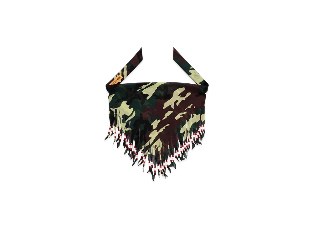 Cactus Plant Flea Market Camo Beaded Bandana "Olivedrab"