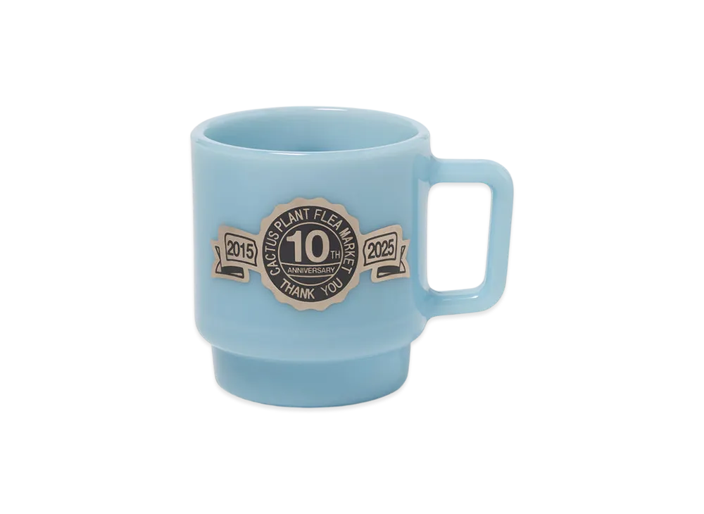 Cactus Plant Flea Market Glass Mug "Blue"