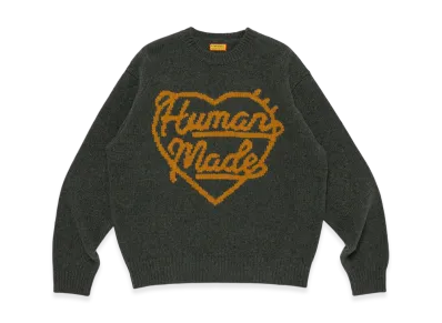 HUMAN MADE Heart Knit Sweater "Olivedrab"