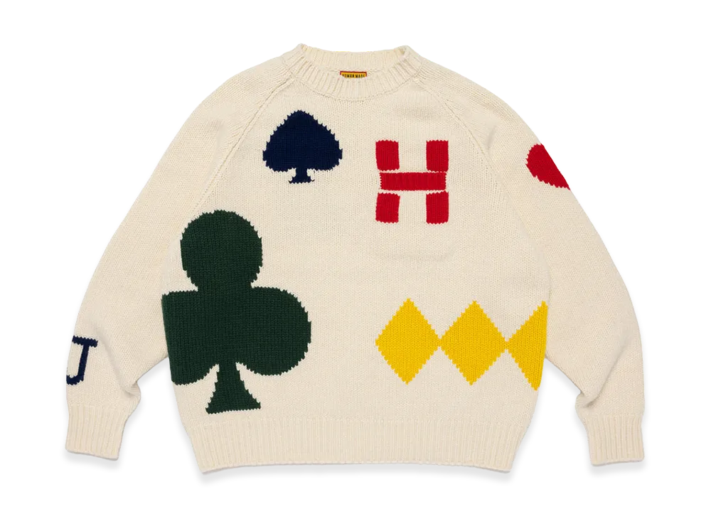 HUMAN MADE Lowgauge Knit Sweater "White"