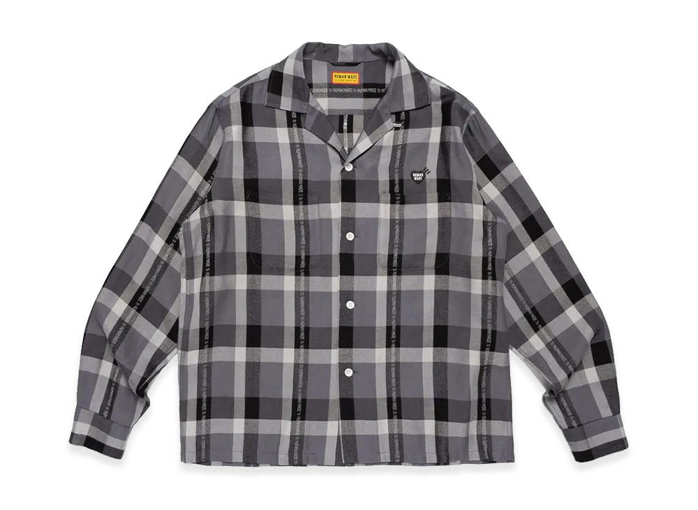 HUMAN MADE Open Collar Check Shirt "Black"