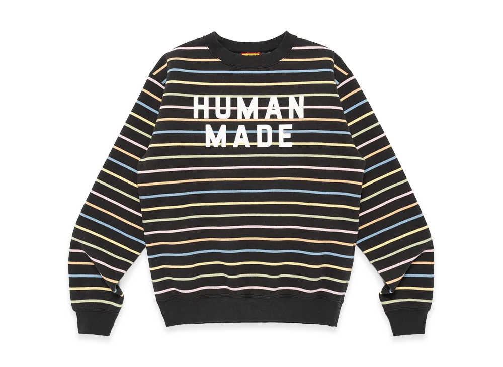 HUMAN MADE Multi Striped Sweatshirt "Black"