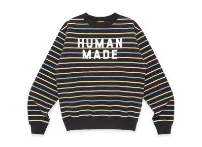HUMAN MADE Multi Striped Sweatshirt "Black"