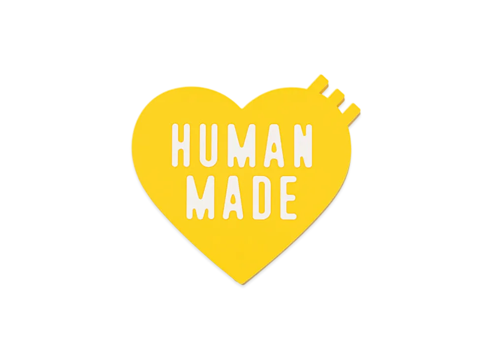 HUMAN MADE Heart Rubber Coaster "Yellow"